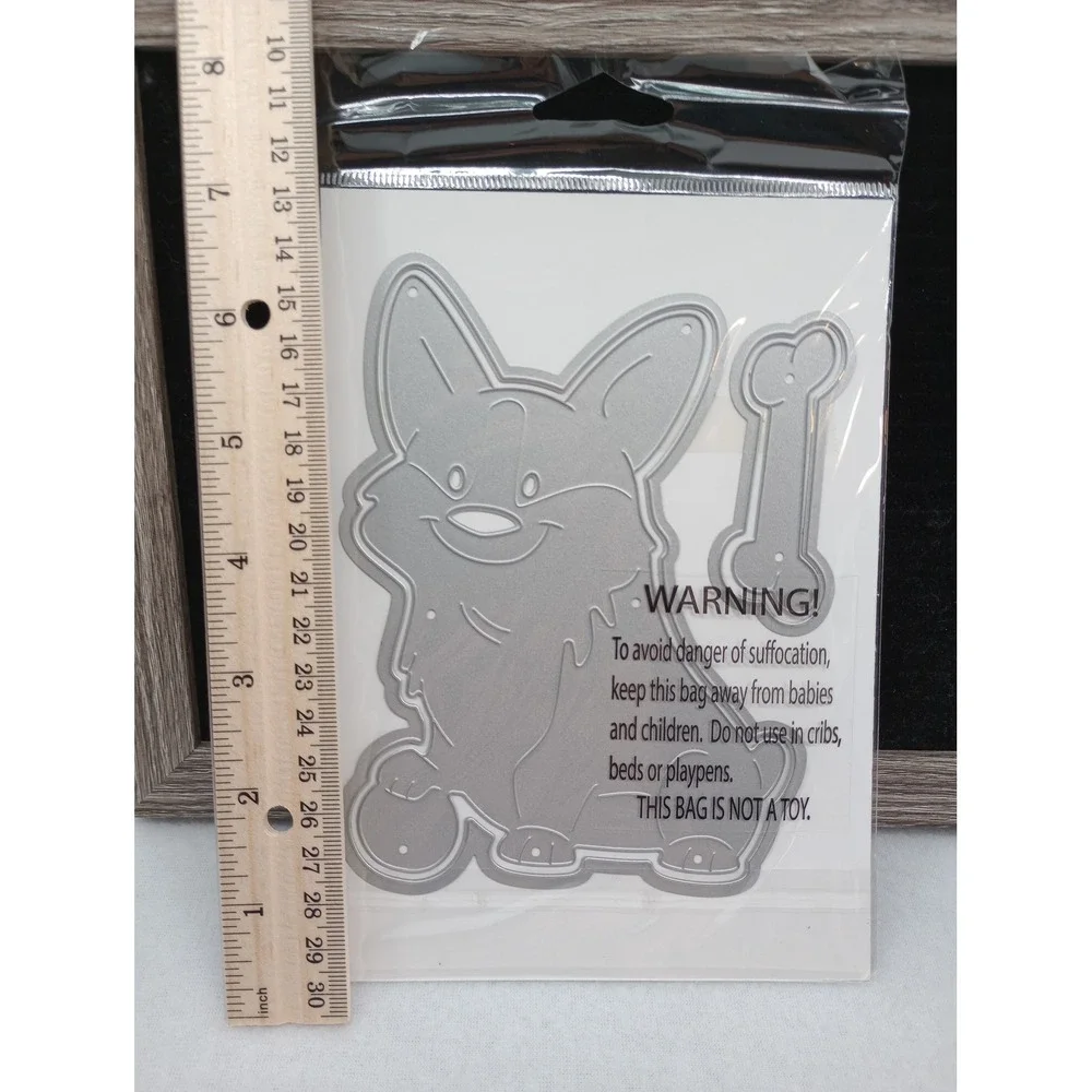 The Stamps of Life Sitting Corgi A2 Fold-it Card Die Set